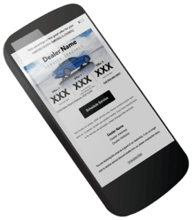 Phone showing the mobile service specials landing page with offers and a schedule button