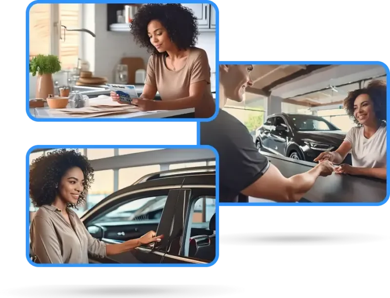 Customer journey from direct mail offer to service visit