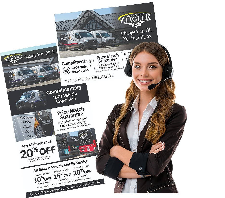 Zeigler Mobile direct mail pieces and BDC phone outreach